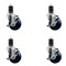 Service Caster 3.5'' SS Solid Poly Swivel 1-7/8'' Expanding Stem Caster Set with Brake, 4PK SCC-SSEX20S3514-SPUS-TLB-178-4 - alternate 1